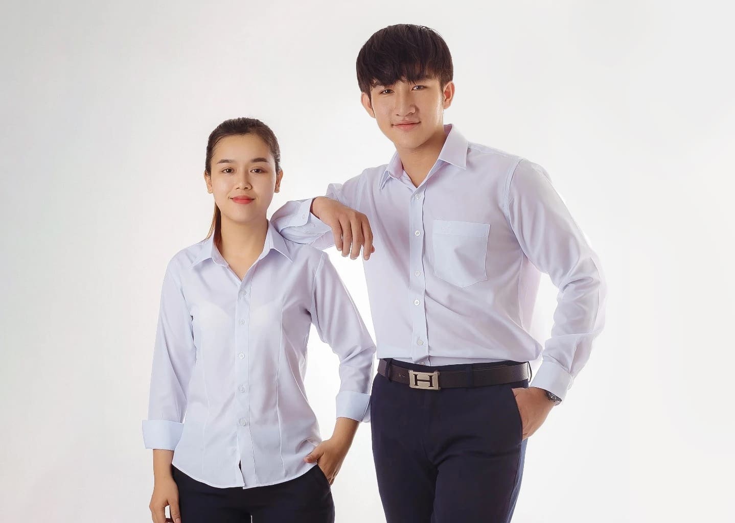 Mẫu áo sơ mi đồng phục học sinh đơn giản