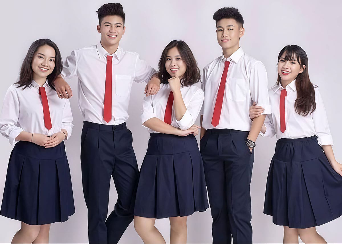 Mẫu quần tây và chân váy đồng phục học sinh 