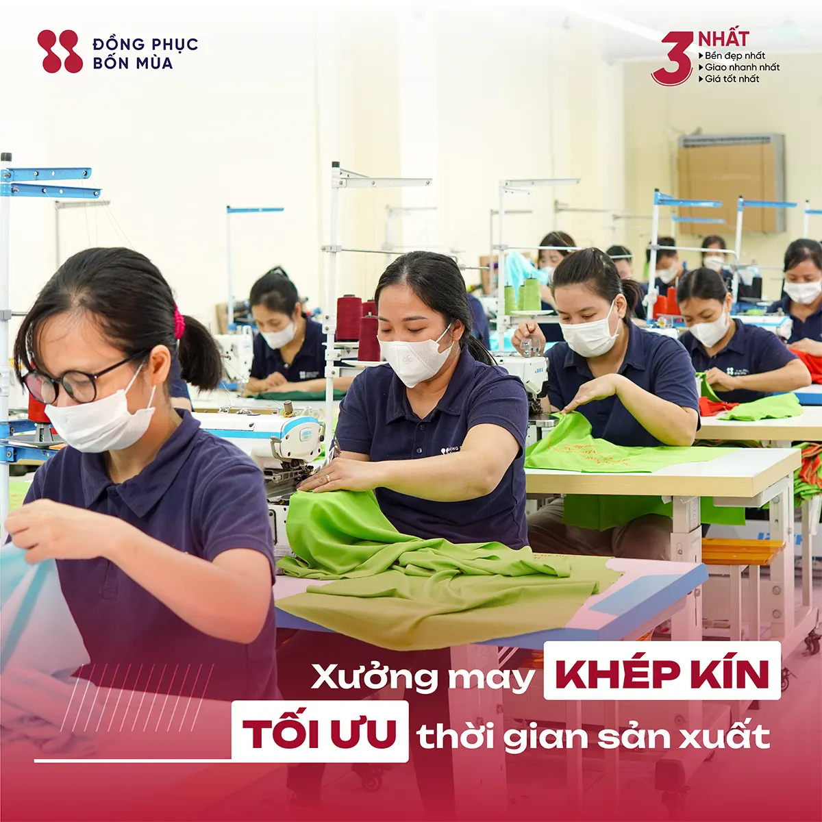 Xưởng may kép kín tối ưu thời gian sản xuất