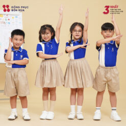 Đồng phục mầm non phối màu cho bé