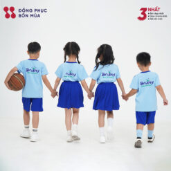 Áo đồng phục mầm non màu xanh dương