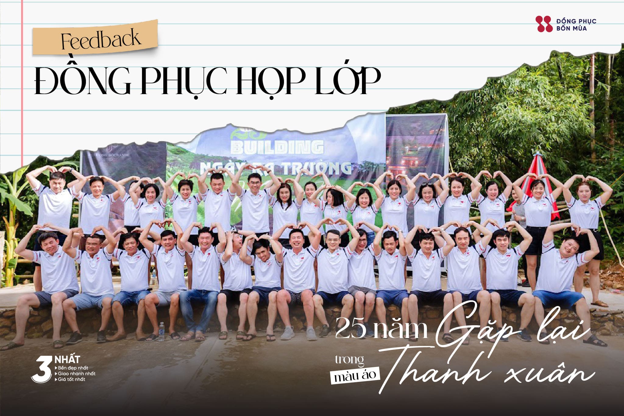 Áo polo đồng phục họp lớp 25 năm gặp lại thanh xuân