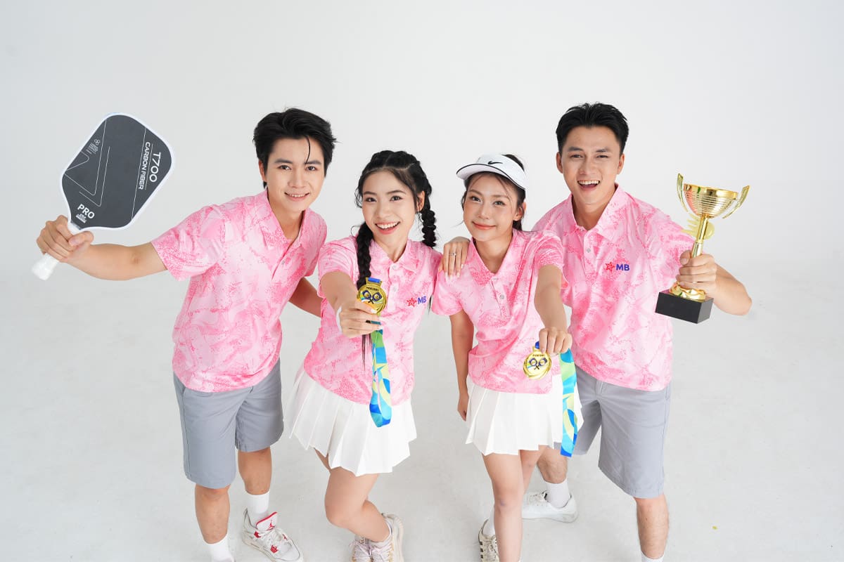 Điểm nhấn của BST đồng phục Pickleball MB Bank