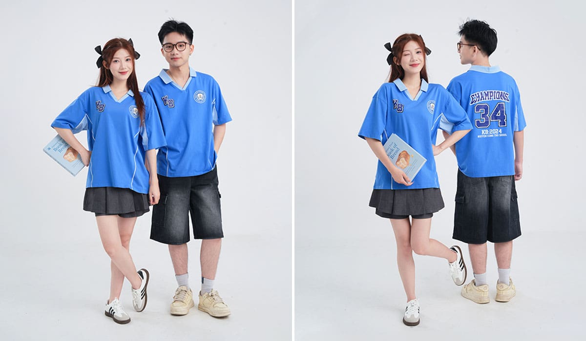 Mẫu áo thun đồng phục học sinh cấp 2 thiết kế đẹp