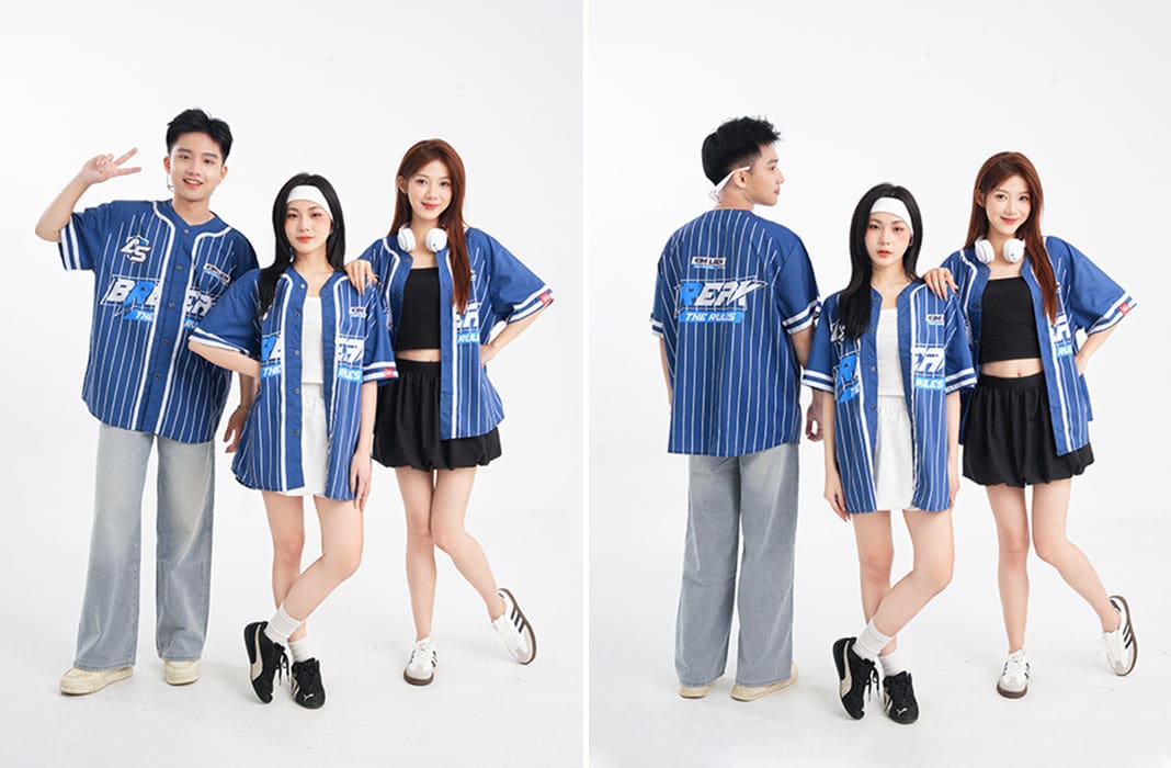 Mẫu áo sơ mi đồng phục học sinh ngắn tay in logo lớp sắc nét