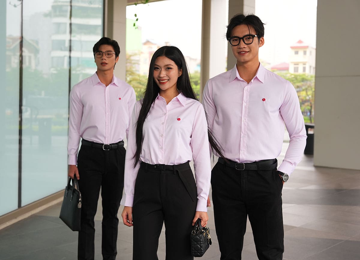 Mẫu áo sơ mi đồng phục LG chuẩn nhận diện