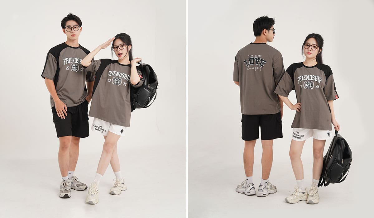 Mẫu đồng phục học sinh cổ tròn