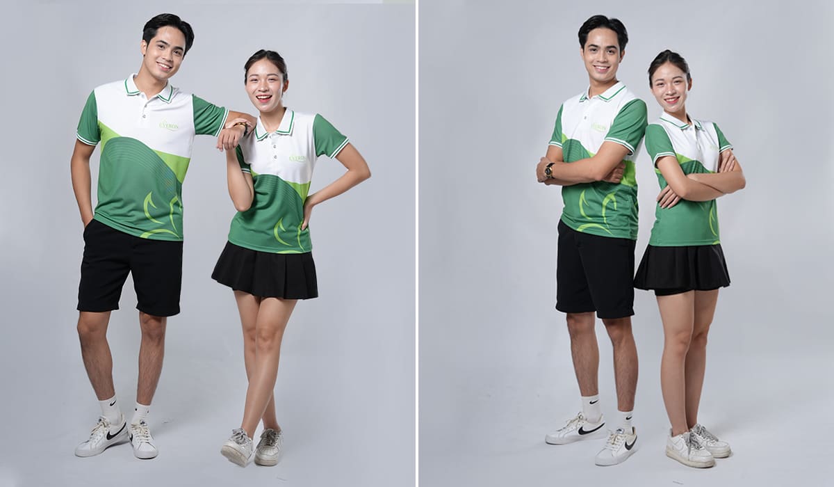 Mẫu đồng phục thể thao chạy bộ chất vải co giãn 4 chiều