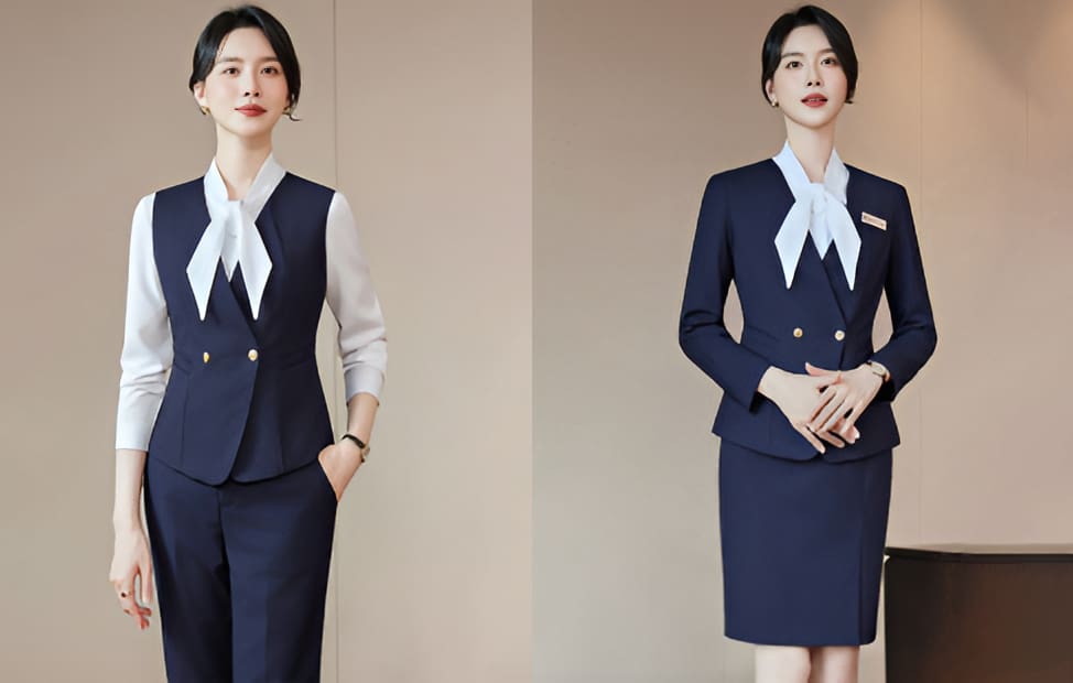 Mẫu đồng phục vest lễ tân khách sạn chất vải cao cấp