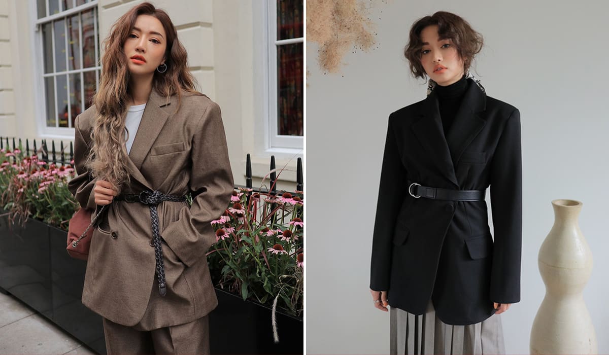 Mẫu áo blazer thắt eo