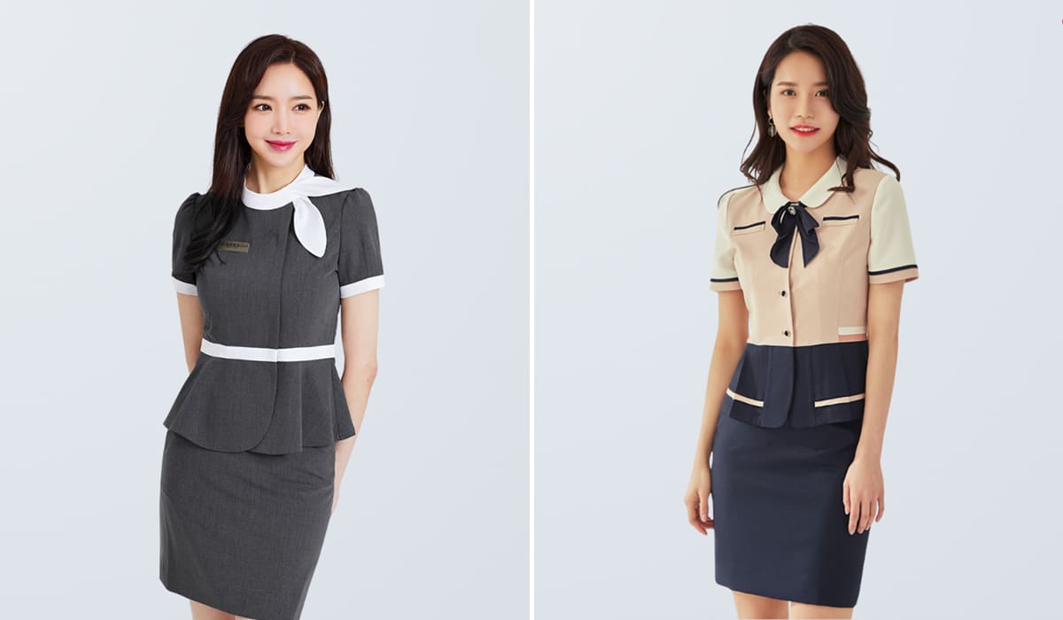 Mẫu váy đồng phục lễ tân khách sạn chuẩn phong cách