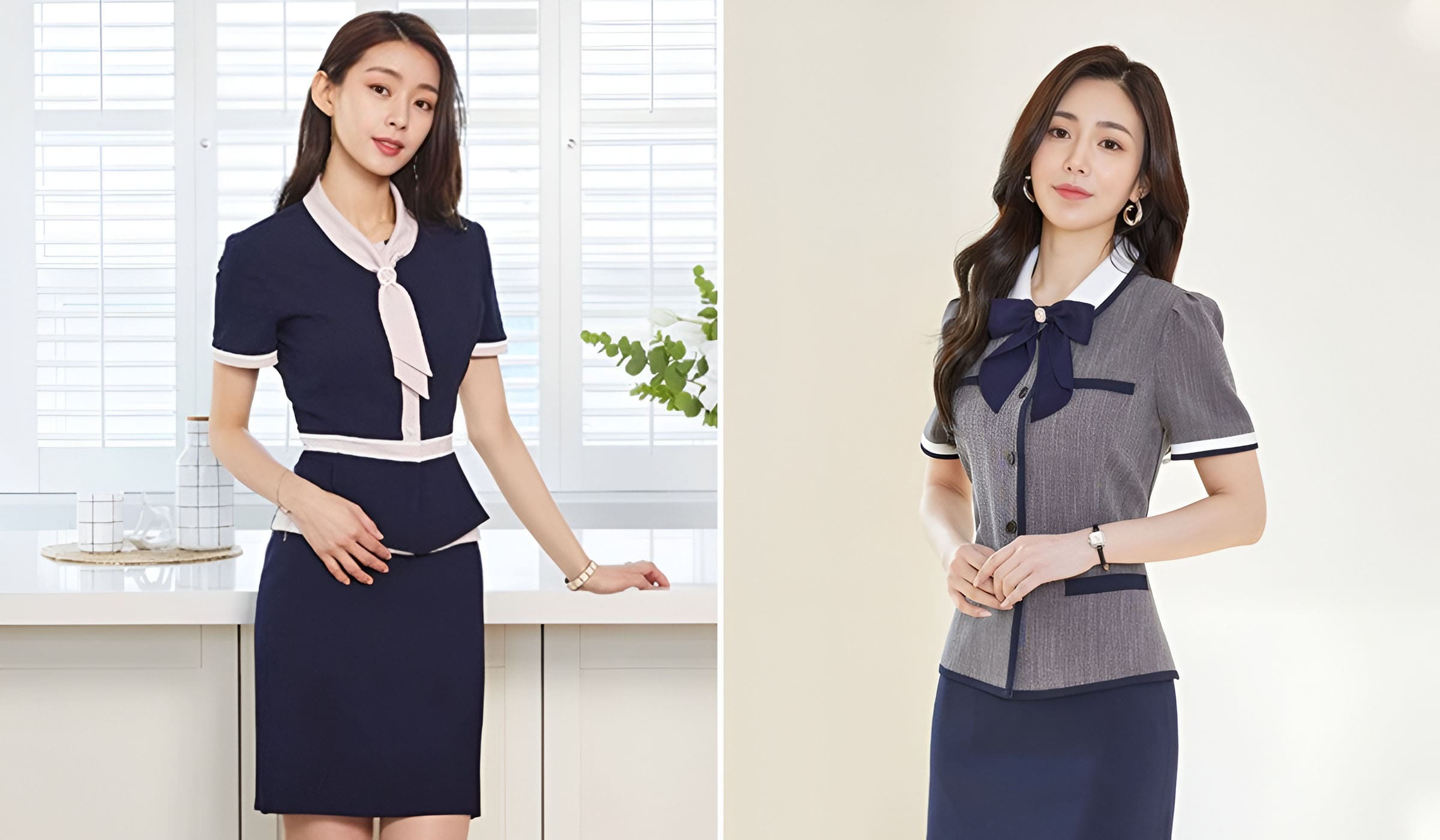 Mẫu váy đồng phục lễ tân khách sạn thiết kế chuyên nghiệp
