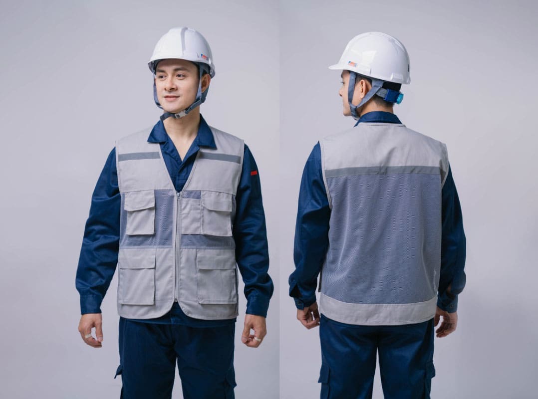 Mẫu gile đồng phục bảo hộ công trình