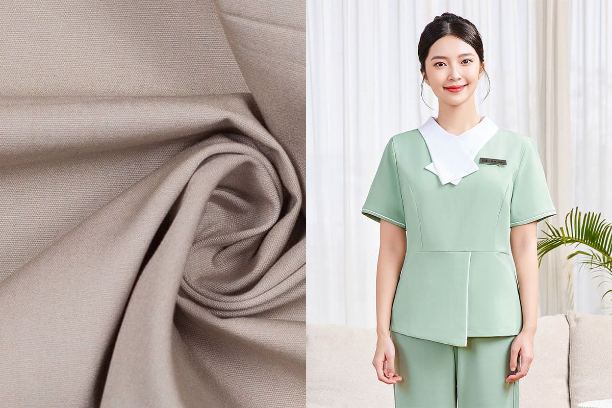 Chất liệu vải thường dùng để may đồng phục spa Hàn Quốc
