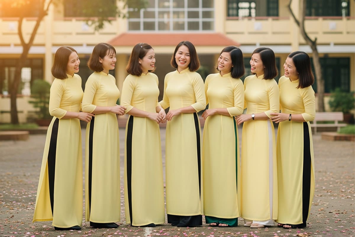 Đồng phục áo dài giáo viên