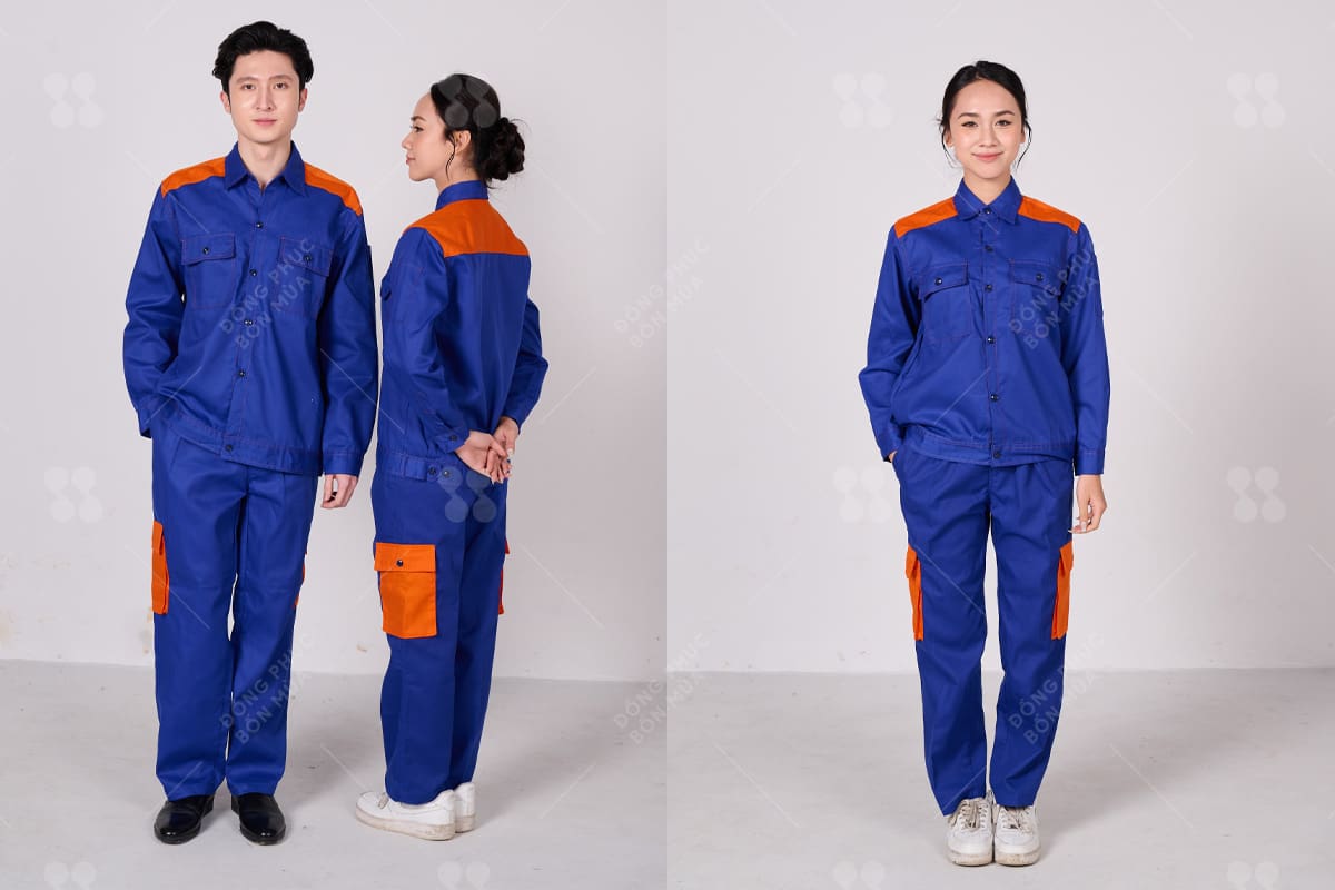 Đồng phục bảo hộ nhân viên xăng dầu có túi hộp tiện lợi
