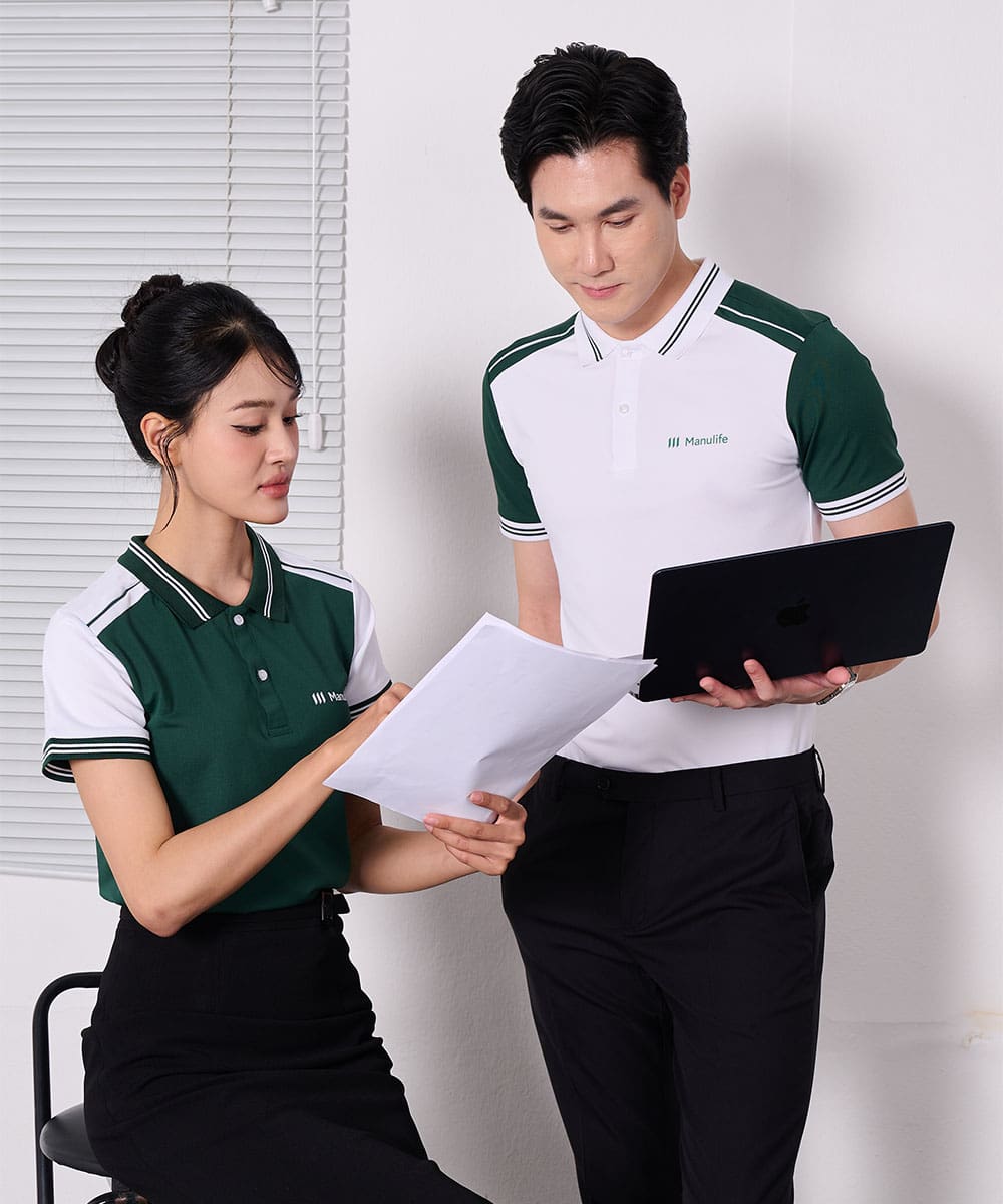 Mẫu áo thun polo đồng phục công ty chuẩn nhận diện tại Đồng Phục Bốn Mùa