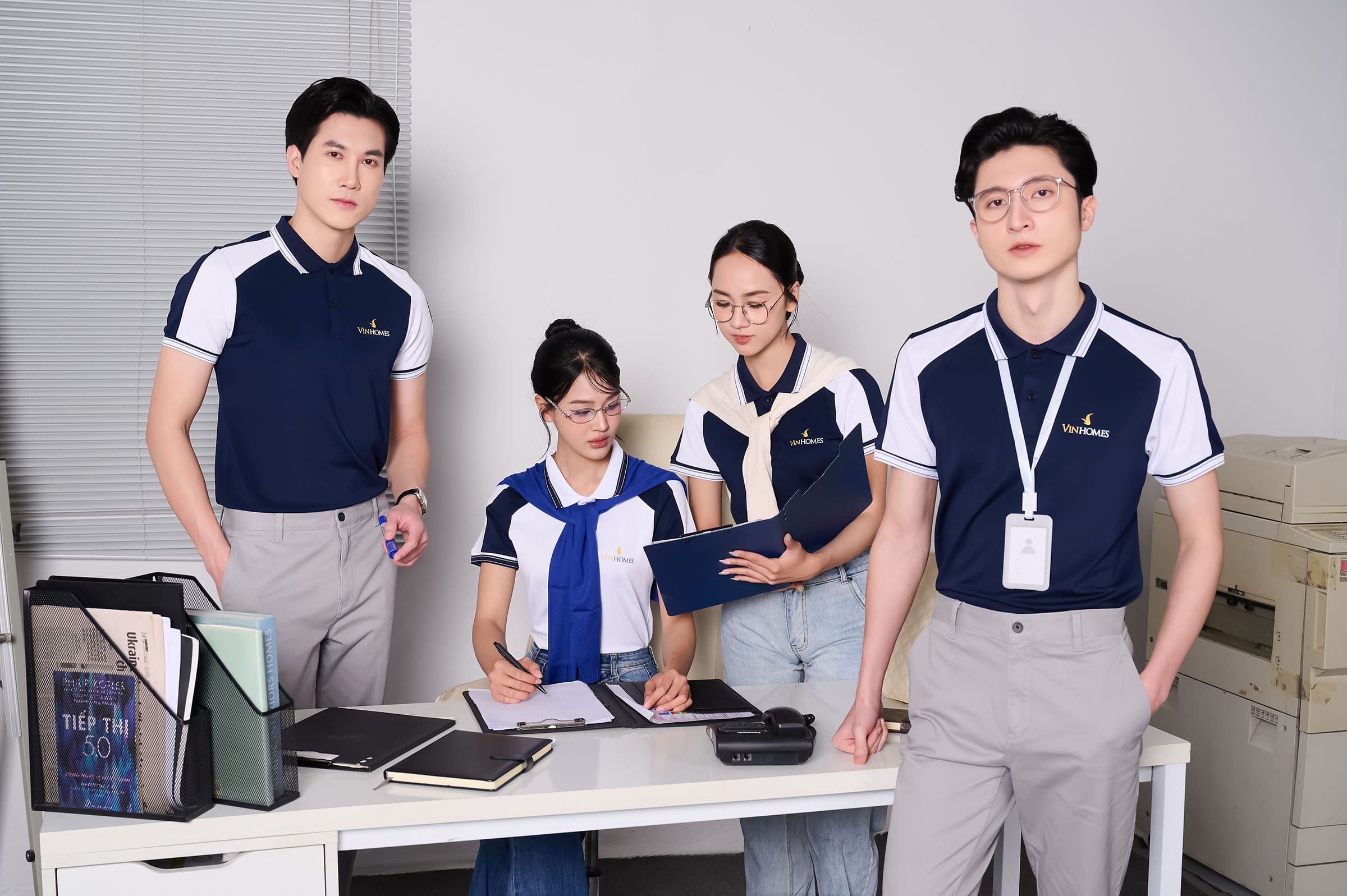 Mẫu áo thun đồng phục công ty Vinhomes chuyên nghiệp
