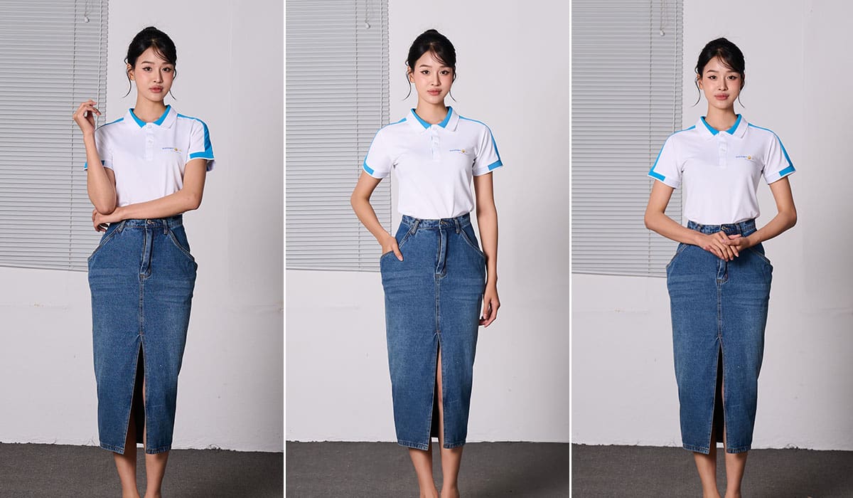 Mẫu áo thun trơn dáng slim fit