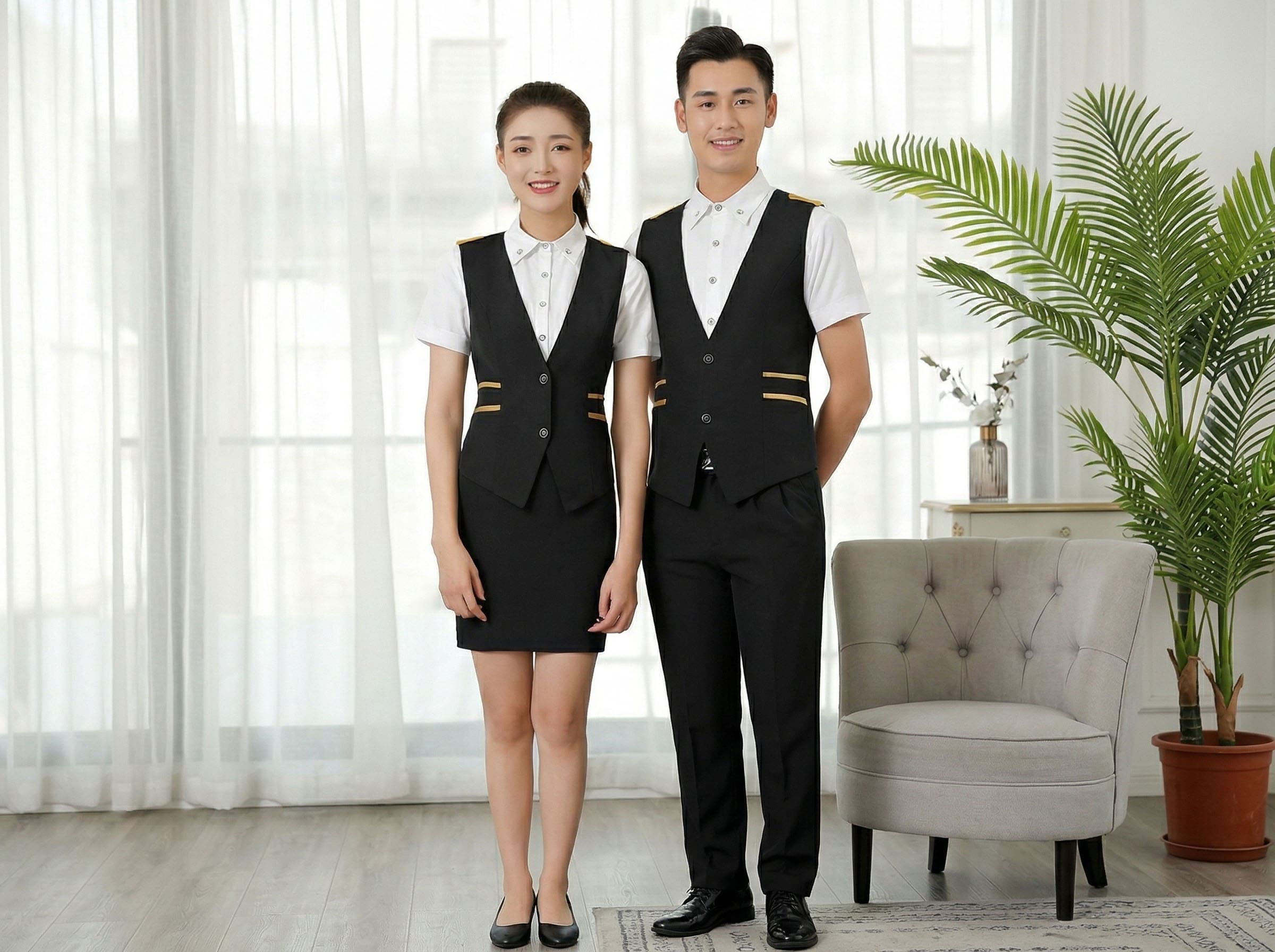 Mẫu gile đồng phục cao cấp vải kate