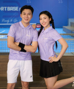 Áo Đồng Phục Pickleball Màu Tím Pastel