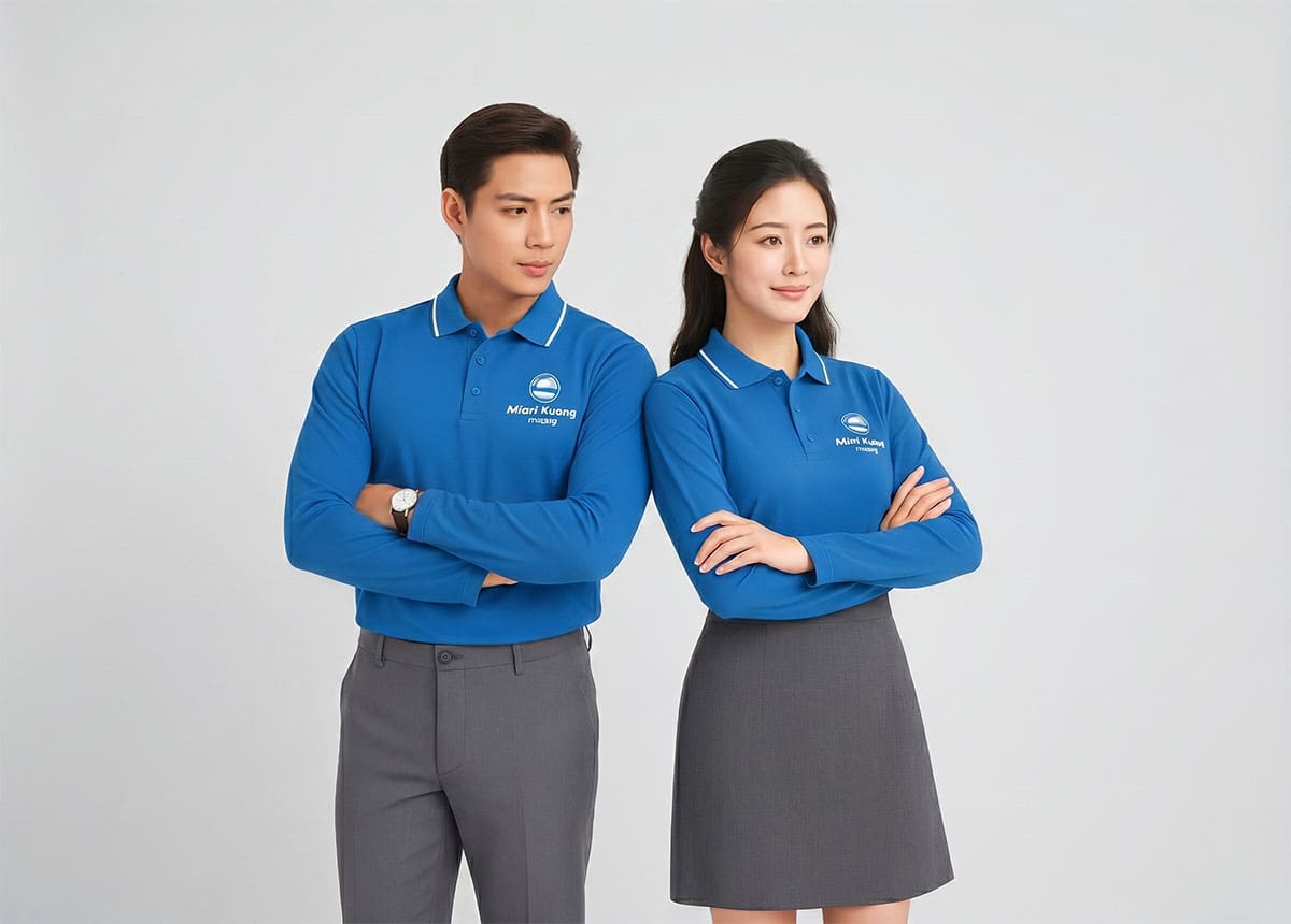 Mẫu áo thun đồng phục công nhân dài tay