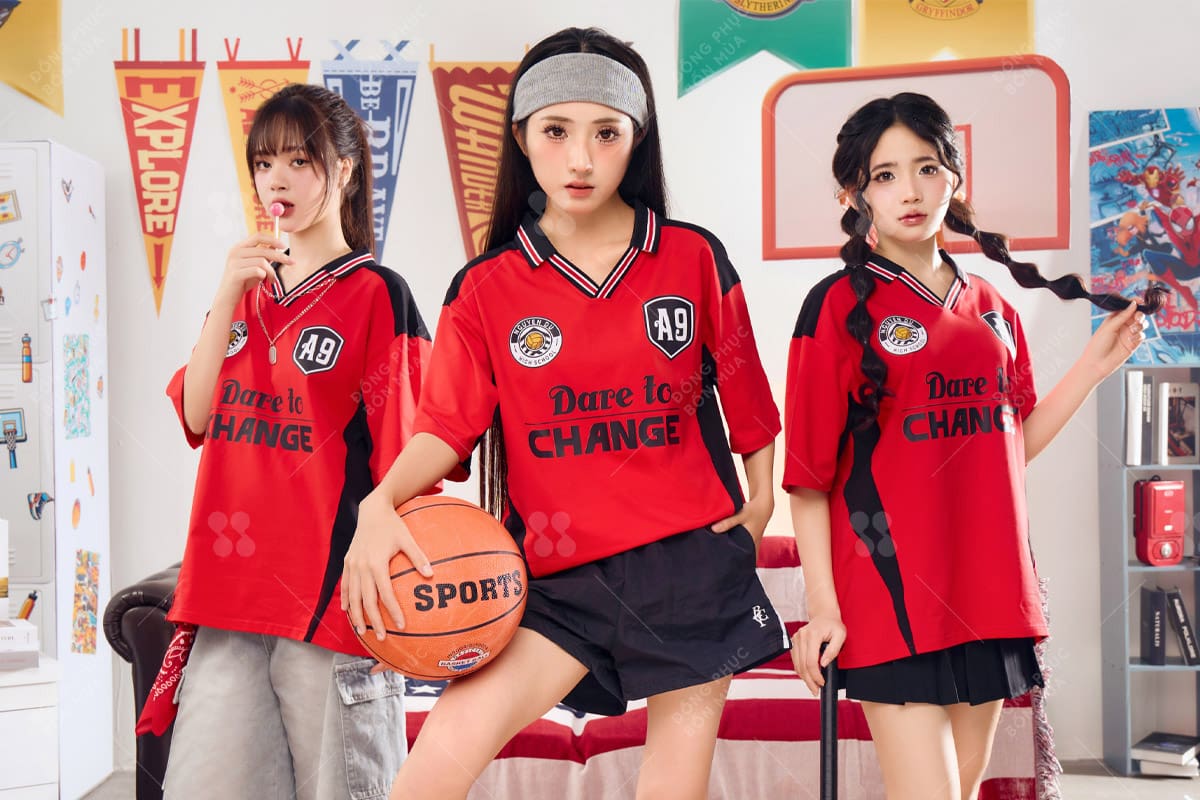 BST áo lớp thể thao oversize Hoopster