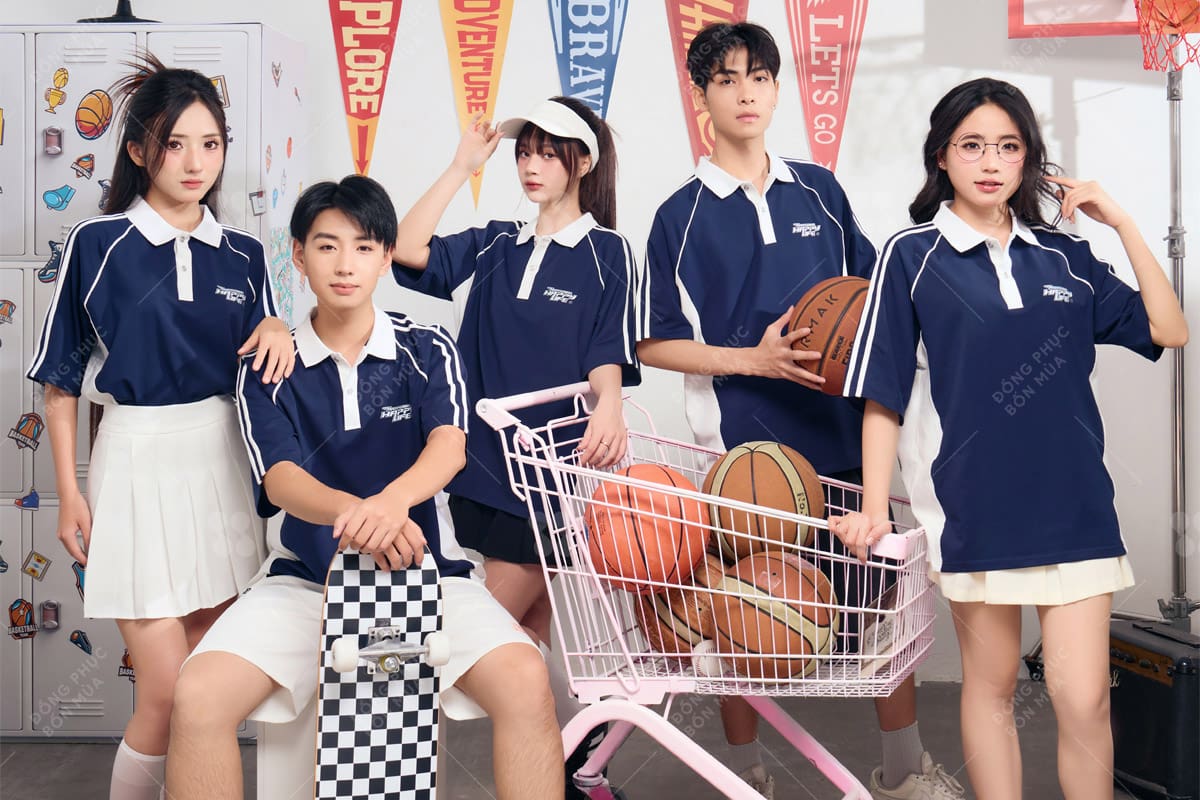 BST áo lớp thể thao polo oversize Racing