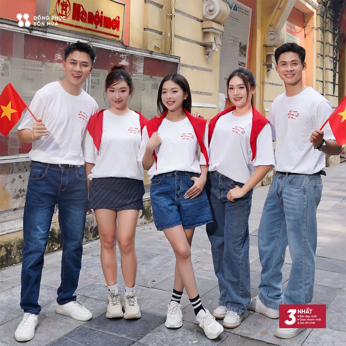 Mẫu áo đồng phục nhóm form regular fit