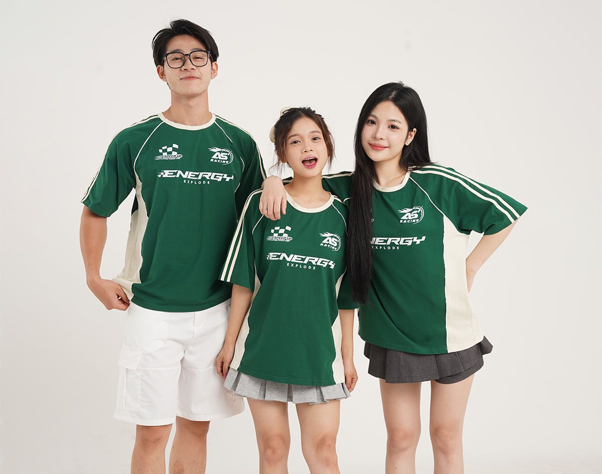 Mẫu áo nhóm đồng phục lớp cổ tròn