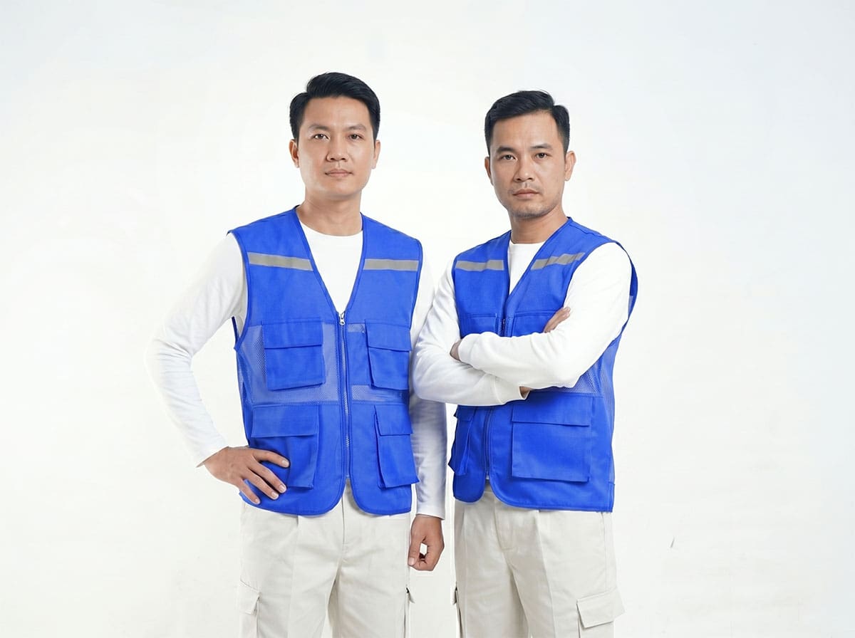Mẫu áo gile đồng phục bảo hộ lao động