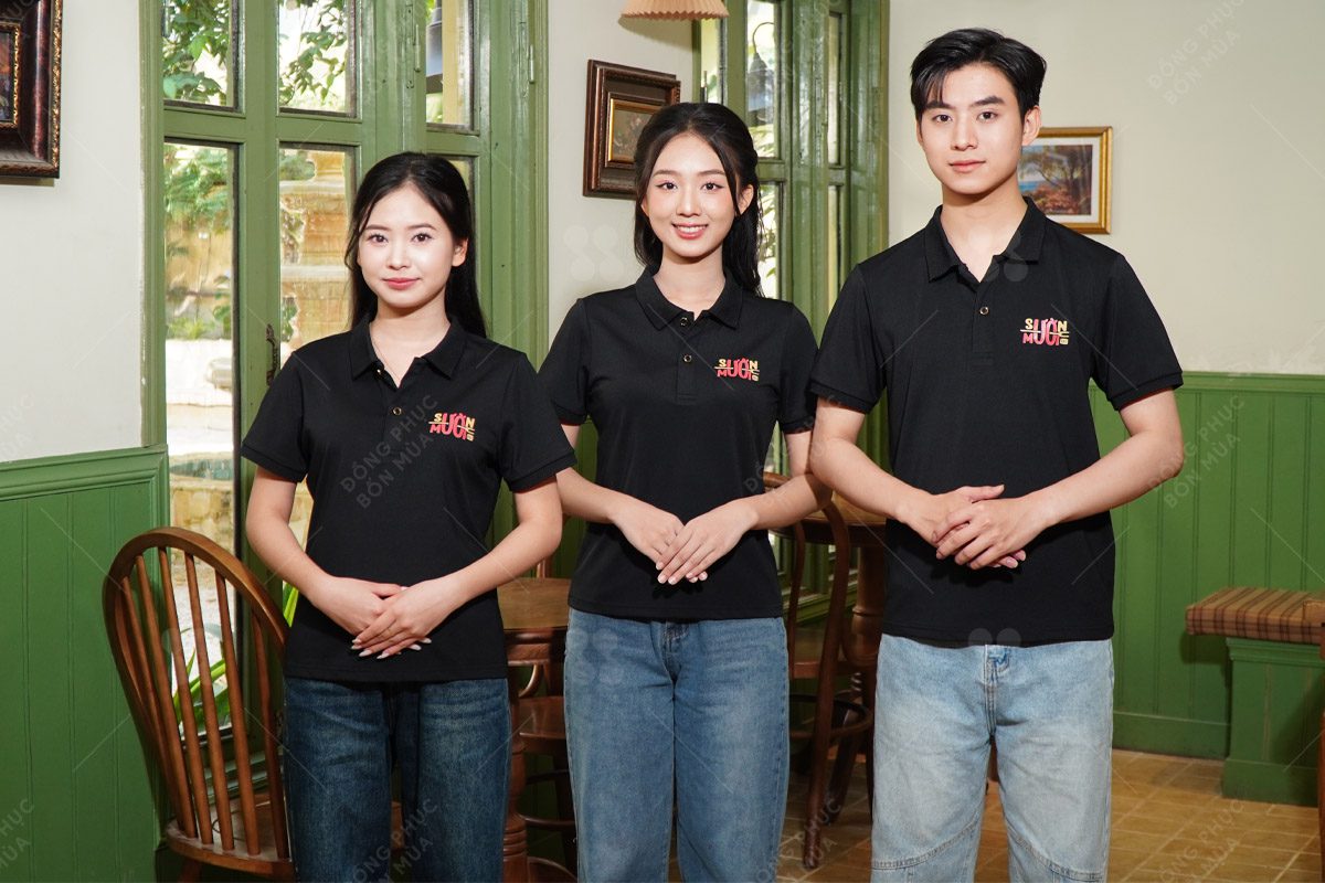 Áo thun polo in logo nhà hàng