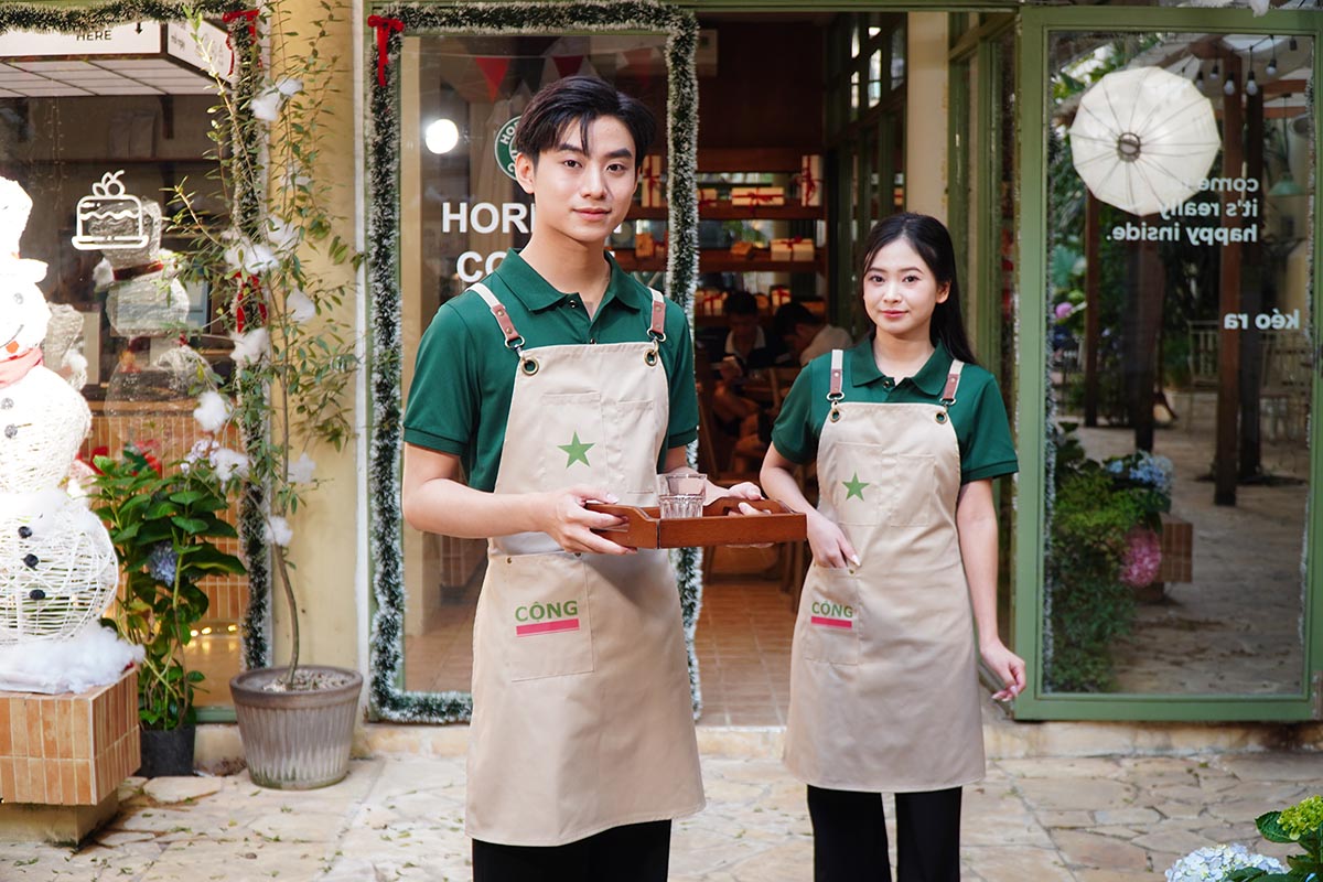 Combo đồng phục quán cà phê thiết kế đẹp