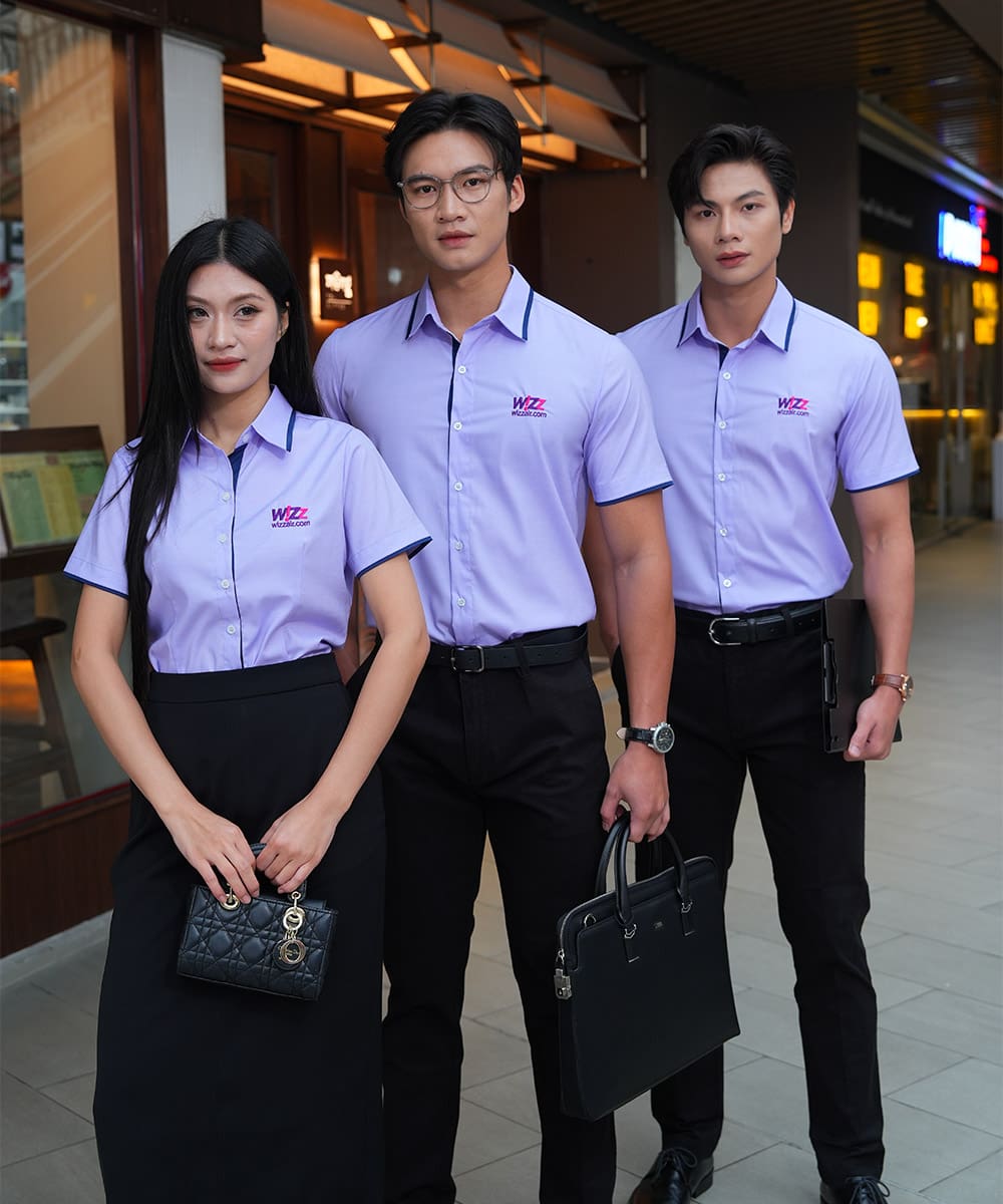 Mẫu áo sơ mi đồng phục công sở Wizz Air