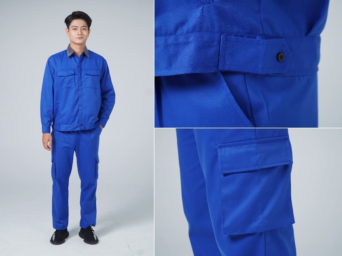 Bộ áo quần bảo hộ chất vải dày dặn, đứng form