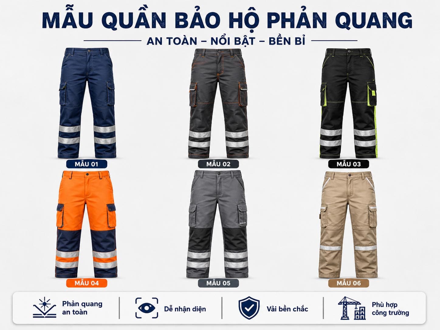Mẫu quần bảo hộ phản quang