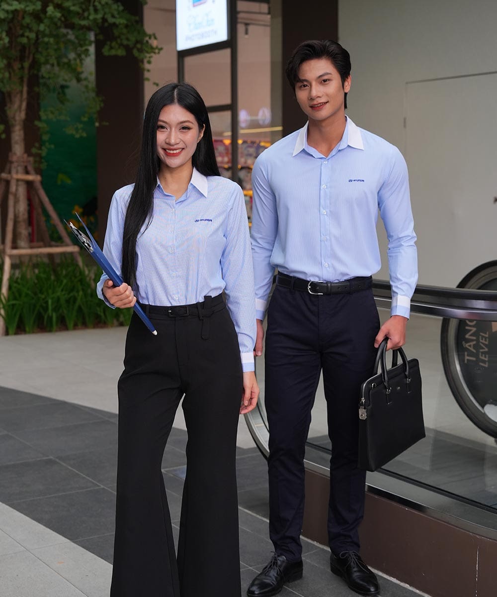 Mẫu áo sơ mi đồng phục công ty Hyundai