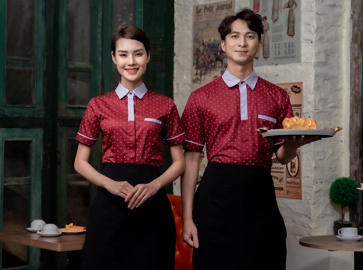 Mẫu áo sơ mi đồng phục nhà hàng quán ăn cao cấp