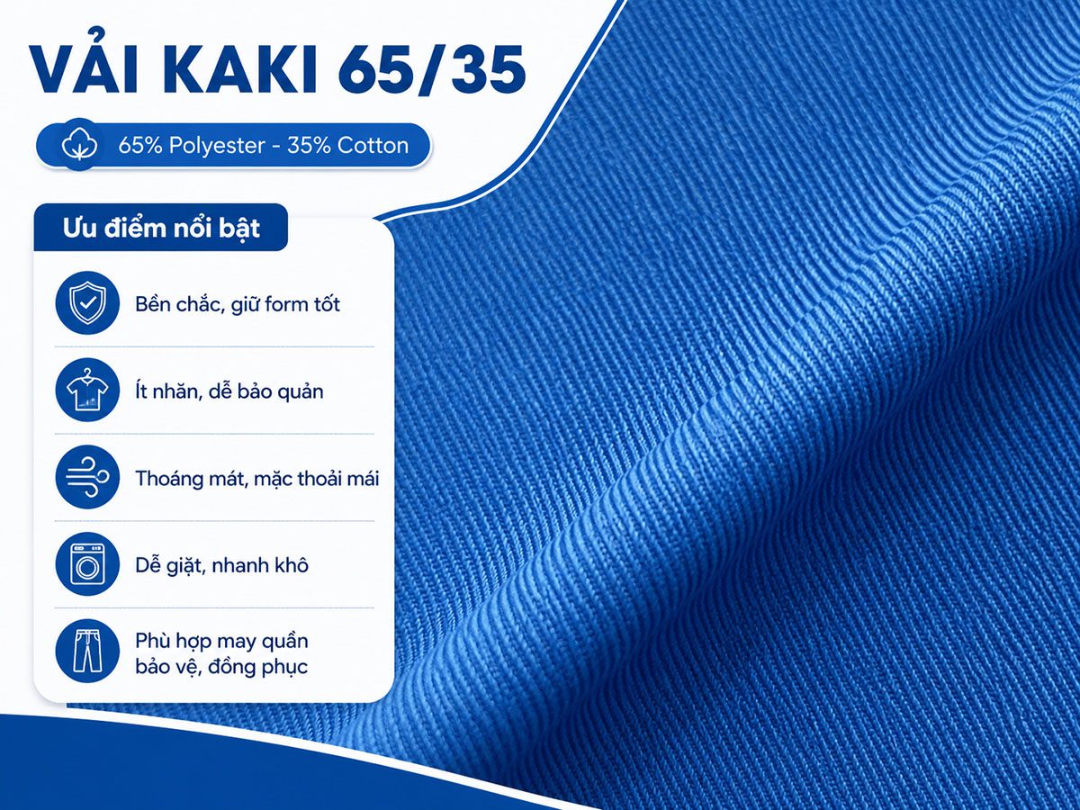 Chất vải Kaki 65/35