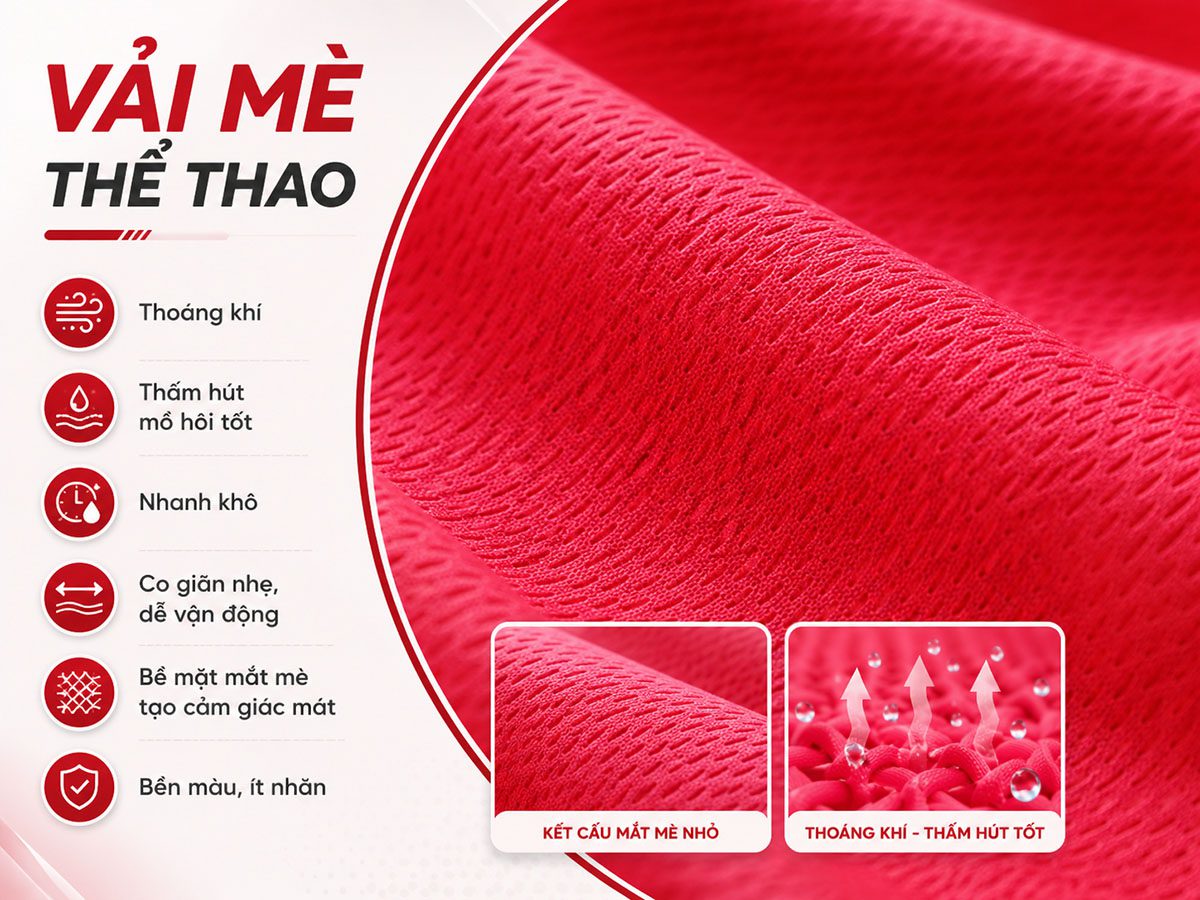 Vải mè thể thao