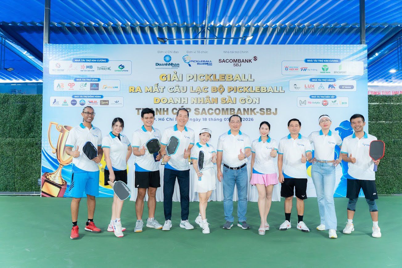 Dự Án May 100 Áo Đồng Phục Giải Đấu CLB Pickleball Doanh Nhân Sài Gòn – Tranh Cúp Sacombank-SBJ