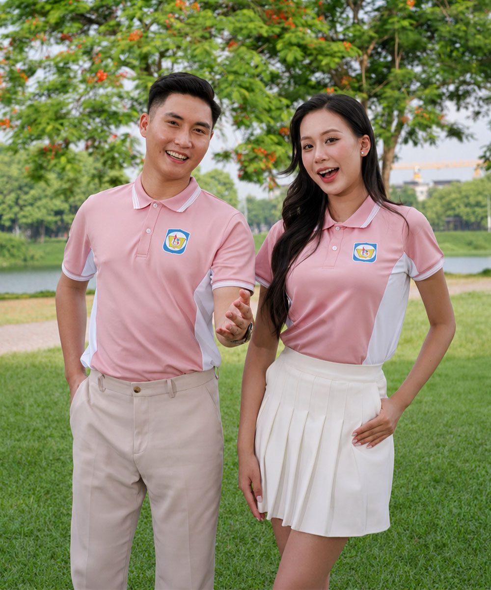 Áo Polo Đồng Phục Họp Lớp 15 Năm Màu Hồng Pastel – Thanh Lịch, Bền Màu