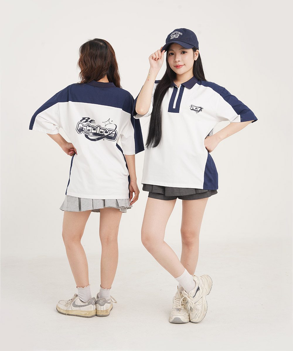Mẫu áo thun chất vải Airycool cổ zip