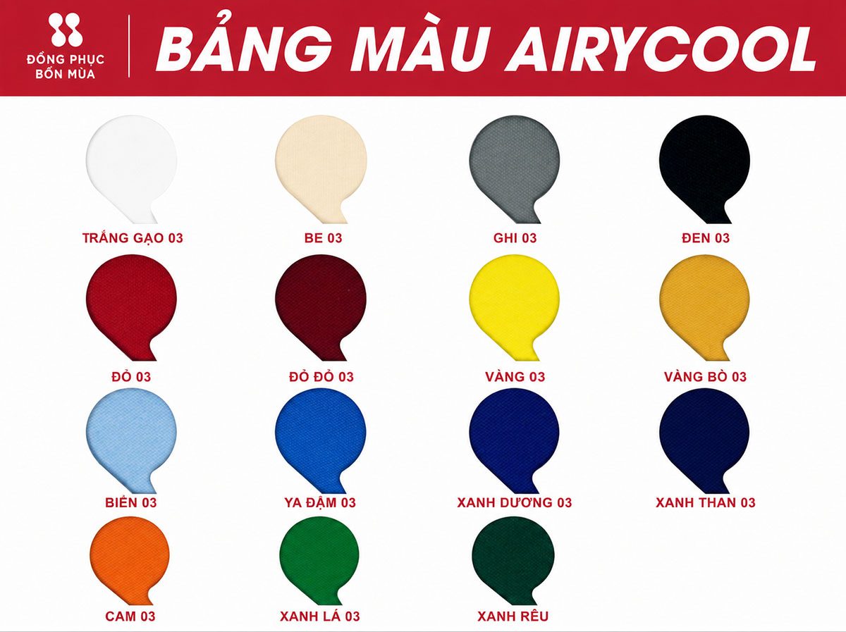 Bảng màu vải Airycool
