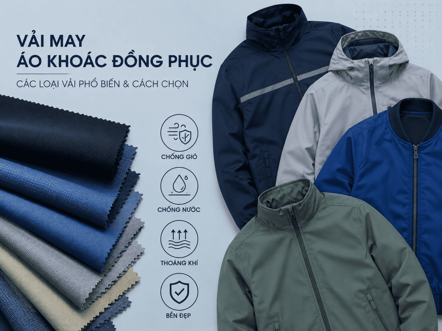 Vải May Áo Khoác Đồng Phục: Các Loại Vải Phổ Biến Và Cách Chọn