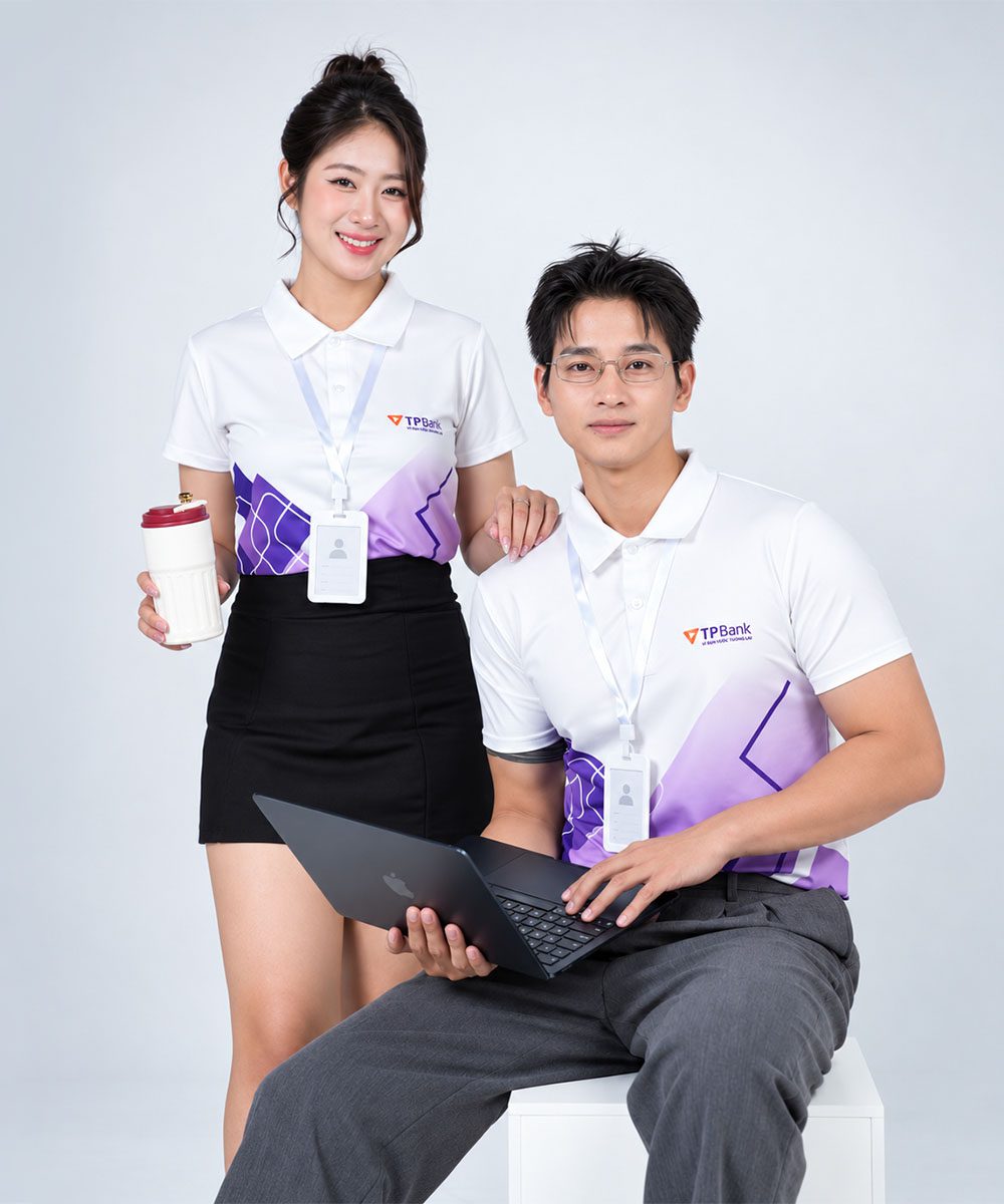 Áo Polo Đồng Phục TPBank In 3D Logo Nổi Bật Chuẩn Form