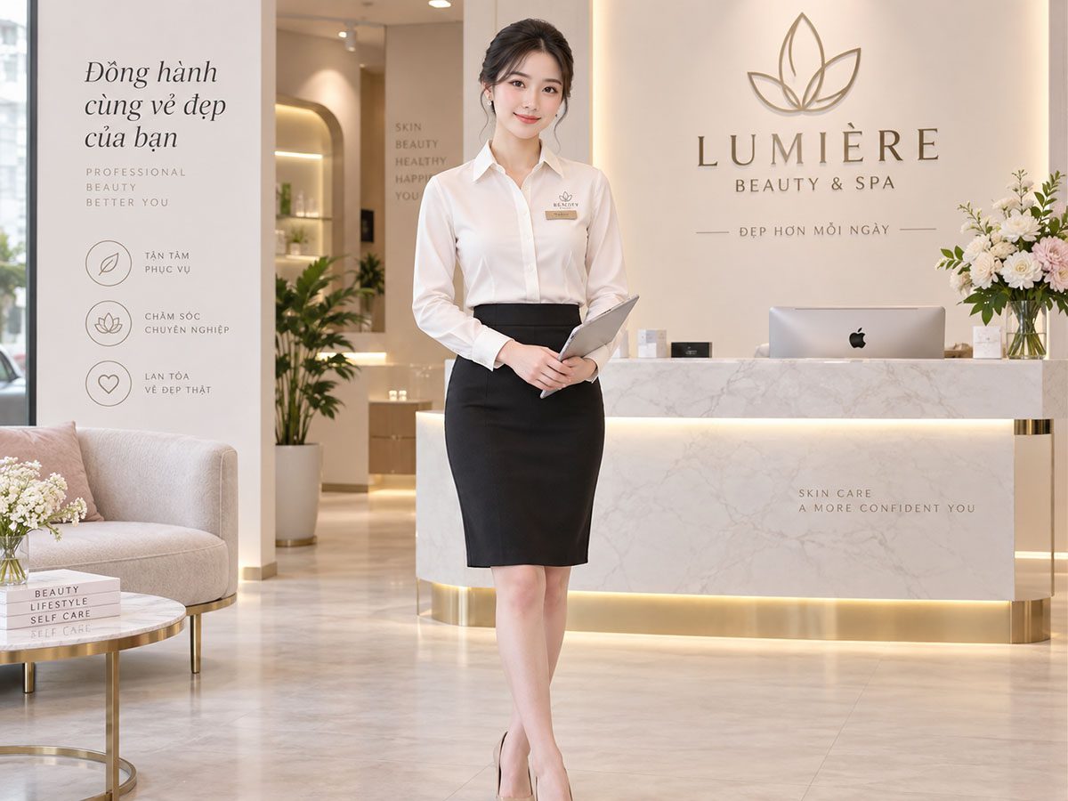 Áo sơ mi đồng phục thẩm mỹ viện