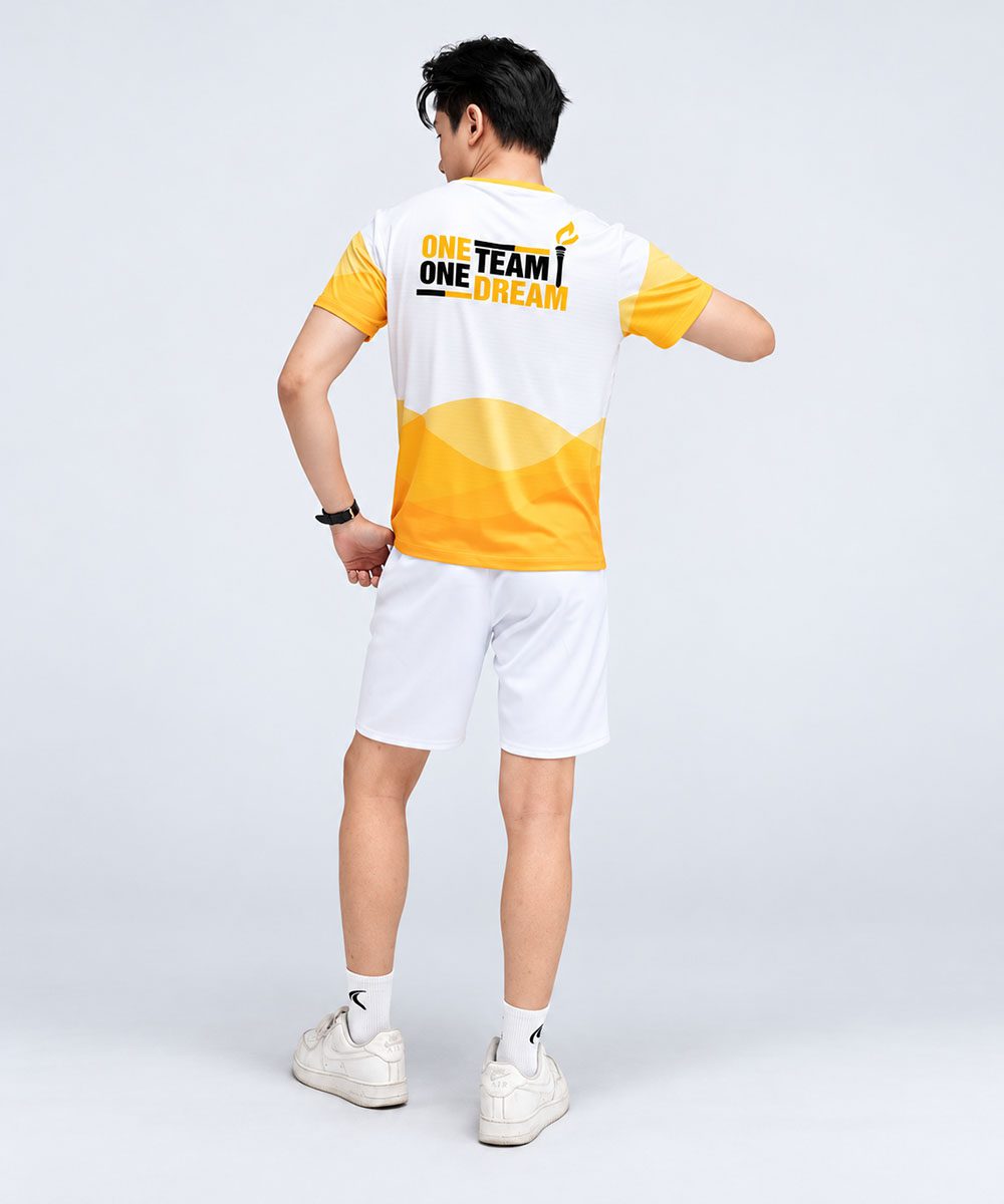 Mẫu áo thun team building đồng phục in logo sắc nét