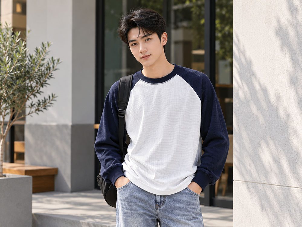 Mẫu áo raglan tay dài